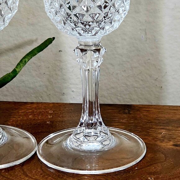 2 Cristal d'Arques Longchamp Champagne Flutes 8" Cut Crystal Glasses vintage - Picture 4 of 7